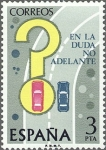 Stamps Spain -  ESPAÑA 1976 2313 Sello Nuevo Seguridad Vial Adelantamiento en Curva