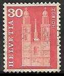 Stamps Switzerland -  Grossmunster in Zurich