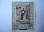 Stamps Peru -  Canonización del Fraile Peruano Martín Porres Velázquez (1579-1639) Roma 06-05-1962