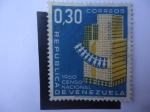 Stamps Venezuela -  Censo Nacional 1960 - Edificios y Personas.