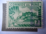 Stamps Peru -  Protección a la Infancia:Colonia Infantil de Vacaciones - Ancón (Sello Habilitada)