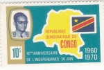 Stamps Republic of the Congo -  10 ANIVERSARIO DE LA INDEPENDECIA 