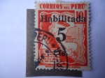 Stamps Peru -  Mapa de Carreteras-El Perú tiene la Red de Carreteras de mayor altura en el Mundo, 1920-1936