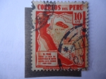 Stamps Peru -  Mapa de Carreteras-El Perú tiene la Red de Carreteras de mayor altura en el Mundo, 1920-1936