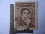 Stamps Argentina -  Bernardino Rivadavia (1780-1845) Expresidente de Argentina.