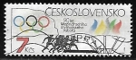 Sellos de Europa - Checoslovaquia -  Intl. Olympic Committee, 90th anniv.
