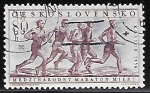 Stamps Czechoslovakia -  Marathon race, Kosice, 1956