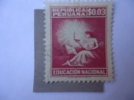 Stamps Peru -  Símbolo de la Educación - Educación Nacional - Símbolo de la Educación