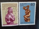 Stamps Liechtenstein -  Esculpturas