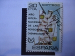 Stamps Spain -  Ed: 2612 - Año Internacional de las Personas Disminuidas - Emblema.