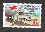 Stamps : America : Nicaragua :  1382 - 50º Aniversario de la Cruz Roja Nicaraguense