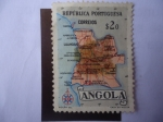 Stamps Angola -  Mapa de Angola - República portuguesa.