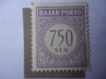 Stamps Indonesia -  Bajar porto - 750 sen