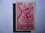 Stamps Venezuela -  EE.UU. de Venezuela - Alonso de Ojeda- Descubridor del lago de Maracaibo - 450 Aniversario 1499-1949