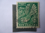 Stamps New Zealand -  Cola de Milano - Fantail (Rhipidura fuliginosa)