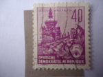 Stamps Germany -  Dresden Zwinger (Palacio Barroco) República Democratica-DDR 