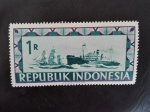 Sellos de Asia - Indonesia -  Barcos