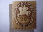 Stamps Hungary -  Cartero a Caballo- Corneta de Correo - Postrider