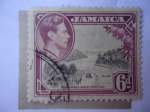 Stamps Jamaica -  King George VI - Río Pristman - Portland-Jamaica