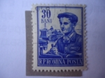 Stamps Romania -  Unidad de Tractor-Maquinarias Pesadas-