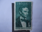 Sellos de America - Estados Unidos -  Abraham Lincoln (1809-1865) -Decimosexto Presidente - Oleo del Pintor:George Healy (1813-1894) 