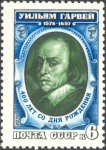 Stamps Russia -  400 ° aniversario de nacimiento de William Harvey.