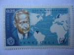 Sellos de America - Venezuela -  Dag Hammarskjöld (1905-1961)-Premio Nobel de la Paz 1961- 2° secretario de la ONU-1953-1961.