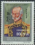 Stamps Bolivia -  Homenaje al Gral. F. Burdett O'Connor Jefe de Estado Mayor en la batalla de Ayacucho