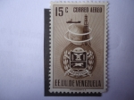 Sellos de America - Venezuela -  EE.UU. de Venezuela - Estado Anzoategui - Escudo de Armas.