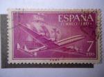 Stamps Spain -  Ed:1178 - Super Constellation y la Carabela Santa María. 