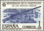 Stamps Spain -  ESPAÑA 1976 2322 Sello Nuevo Bientenario de la Independencia de Estados Unidos USA Fusil Modelo