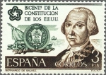 Stamps Spain -  ESPAÑA 1976 2323 Sello Nuevo Bientenario de la Independencia de Estados Unidos Bernardo de Galvez