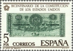 Stamps Spain -  ESPAÑA 1976 2324 Sello Nuevo Bientenario de la Independencia de Estados Unidos Billete de un Dólar