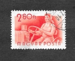 Stamps Hungary -  1130 - Conductora de Tractor