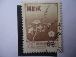 Stamps : Asia : China :  China-Taiwán - Flores de Ciruela 