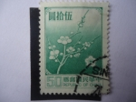Stamps China -  Flor Nacional - Flores de Ciruelo - China-Taiwán.