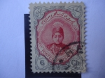 Stamps : Asia : Iran :  Ahmad Shah Qayar (1897-1930) Rey de Reyes- Séptimo y Último Shah.