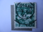 Stamps Nigeria -  Tallador - Motivos de País.