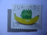 Stamps America - Suriname -  Bananas - Bananos - Guineos