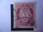 Sellos de Europa - Noruega -  Corona sobre Cuerno de correo - Cuerno Post