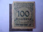 Stamps Germany -  Alemania Reino - Valores en Millones - Inflación-Números-