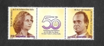 Stamps Spain -  Edf 2927-2928 - 50º Aniversario del Natalicio de SS.MM. los Reyes de España