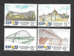 Stamps Spain -  Edf 3100-3103 - Exposición Universal de Sevilla EXPO´92