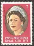 Stamps Oceania - Papua New Guinea -  267 - Visita Real, Elizabeth II