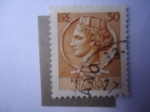 Stamps Italy -  Moneda de Siracusa - a la izquierda