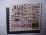 Stamps : Europe : Vatican_City :  Viajes del Papa Juan Pablo II - 30 de Mayo al 2 de junio de 1980-Plaza de Sn.Pedro y la Basílica de 