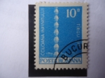 Stamps : Europe : Romania :  Infinita Columna - de Constantino Brancusi (1876-1957) Escultor,Pintor- Monumentos