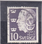 Stamps Sweden -  Gustavo VI de Suecia
