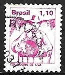 Sellos de America - Brasil -  Profesiones - Colhedora de uva
