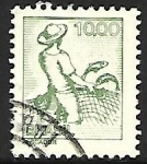 Stamps Brazil -  Profesiones - Pescador     